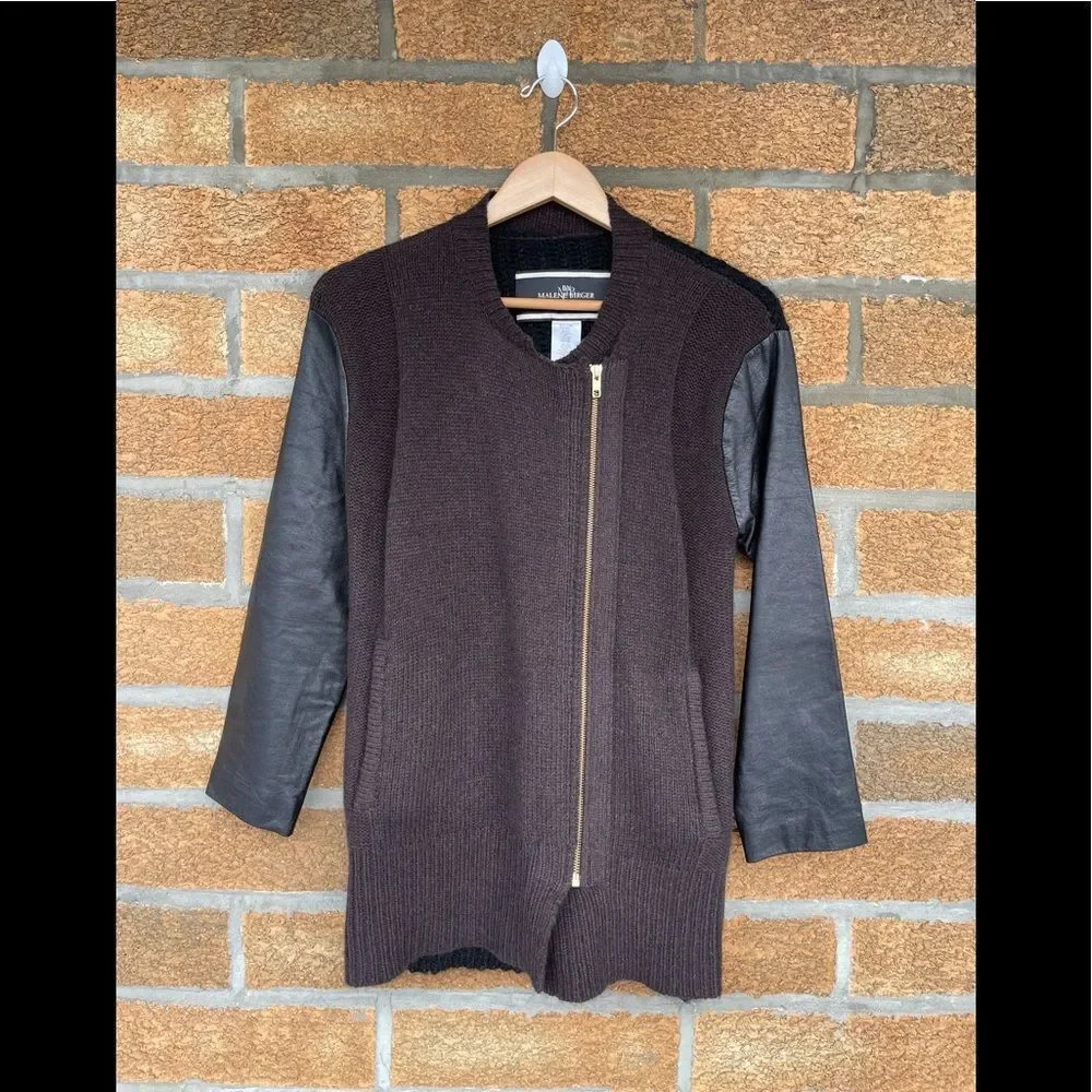 Malene Birger mohair/leather sweater Small